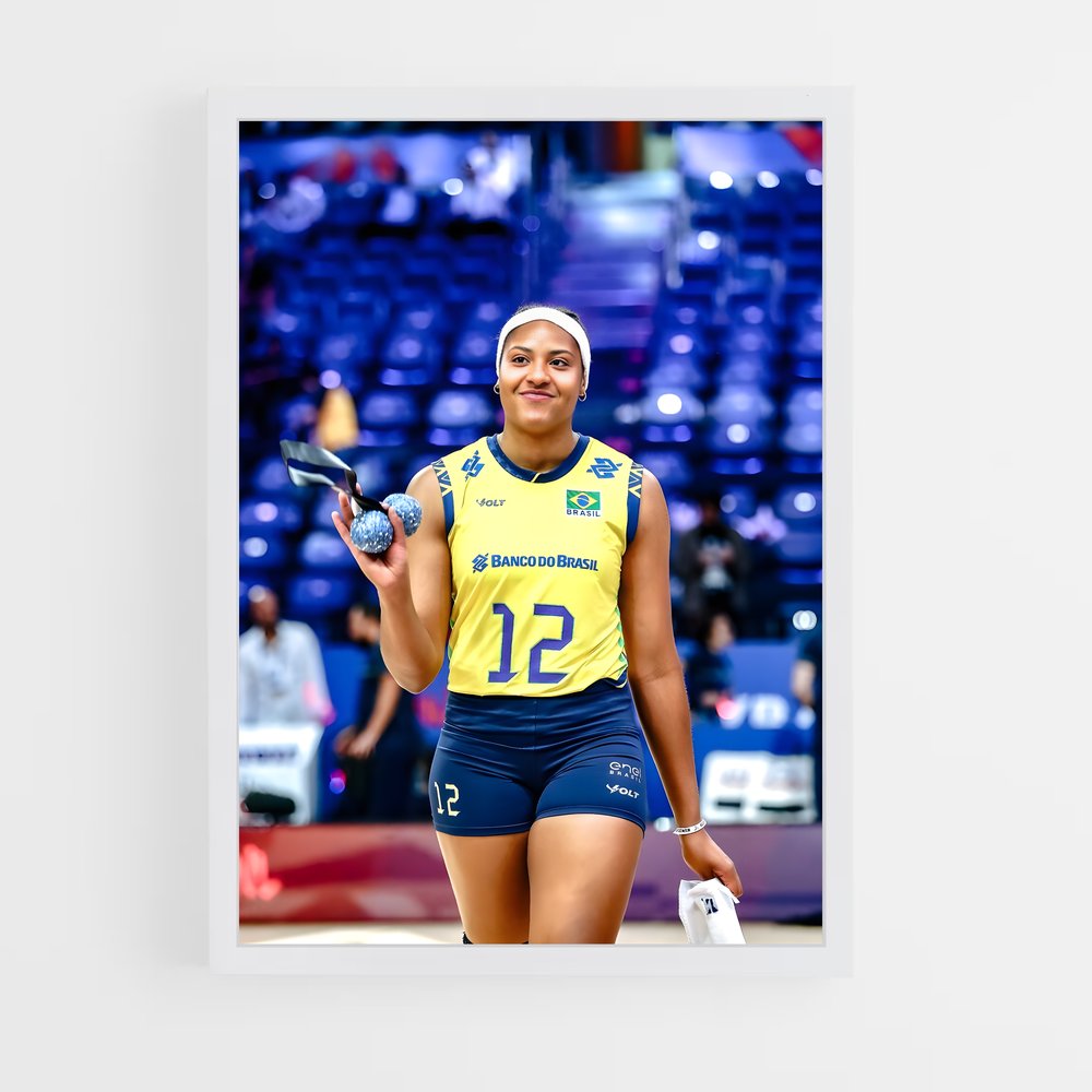Poster Escapade en Jaune – affiche Volleyball (vue 3)